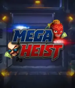 Get ready for the thrilling world of the Mega Heist game by Relax Gaming, featuring quirky characters ready to pull off a daring robbery. This graphic portrays the drama of the heist with its striking logo and a mysterious vault backdrop. Perfect for fans of heist movies, providing a gripping gaming experience. 