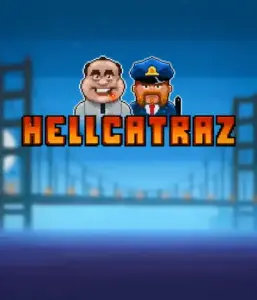 Enter the exciting world of Hellcatraz slot by Relax Gaming, featuring a quirky prisoner and a guard with the infamous Alcatraz prison and San Francisco skyline in the background. This image depicts the adventure and mischief of an escape-themed game, perfect for players looking for a unique slot experience, providing a captivating gaming experience. 